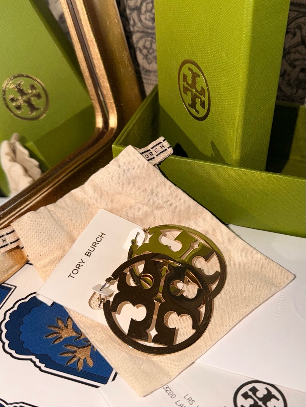 Tory Burch Miller Hoop Earrings - Picture 3 of 6